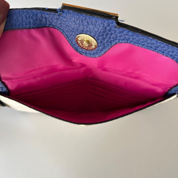 Nicole Miller Wristlet Clutch With Colorblock Design & Pink Interior - Picture 4 of 7